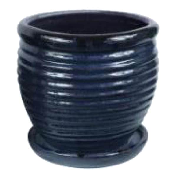 Trendspot 9 in. Drip Blue Honey Jar Planter 227342 - main